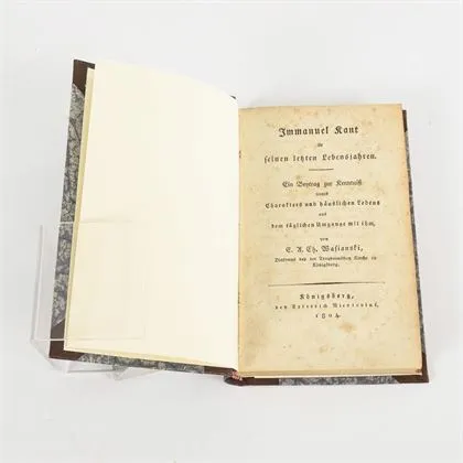 WASIANSKI, E. A. Ch. "Immanuel Kant in seinen letzten Lebensjahren"
