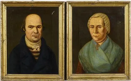 Biedermeier portrettpendanter