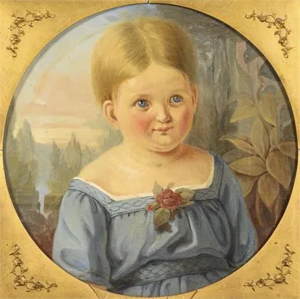 Biedermeier barneportrett