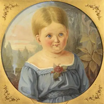 Biedermeier barneportrett