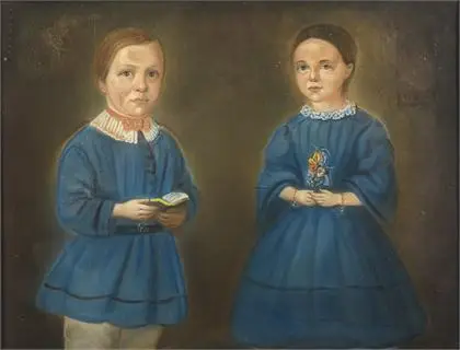 Biedermeier søskenportrett