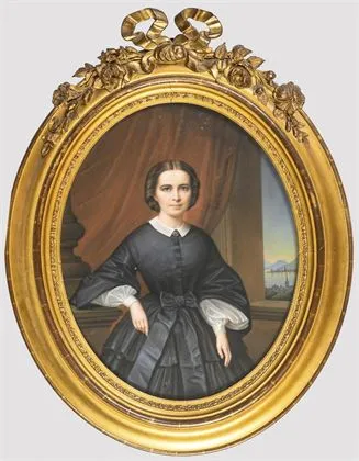 SIEBERT. Portret oval al Mathildei Marsili