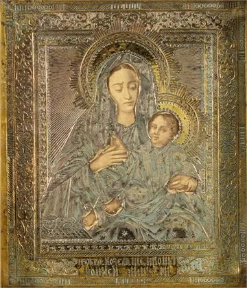 Pieni matkaiikoni "Maria ja Jeesuslapsi"