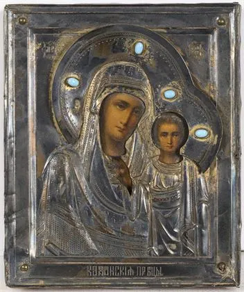 Ikon med Maria og Jesusbarnet