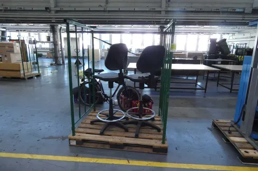 2x werkstoel, met steun