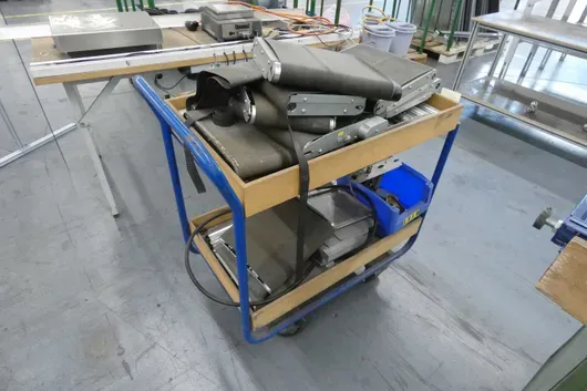 Transport trolley with contents (various components)