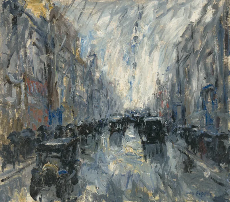 Pippel, Otto – Friedrichstraße im Regen