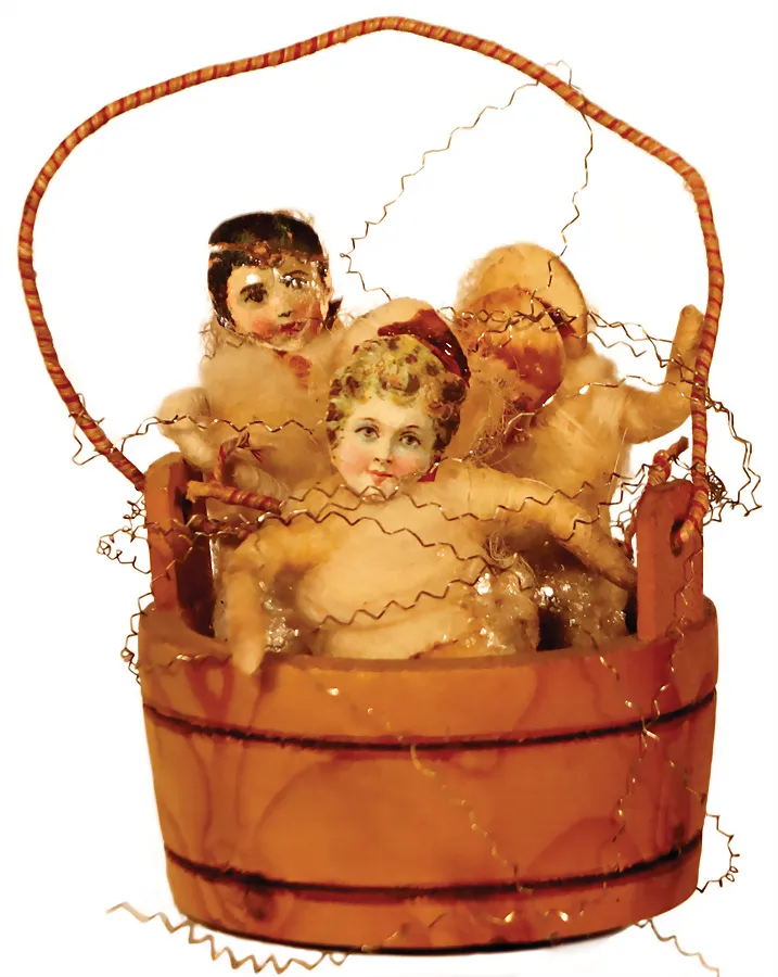 Décorations de sapin de Noël vers 1900-1925