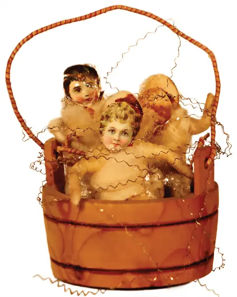 Décorations de sapin de Noël vers 1900-1925