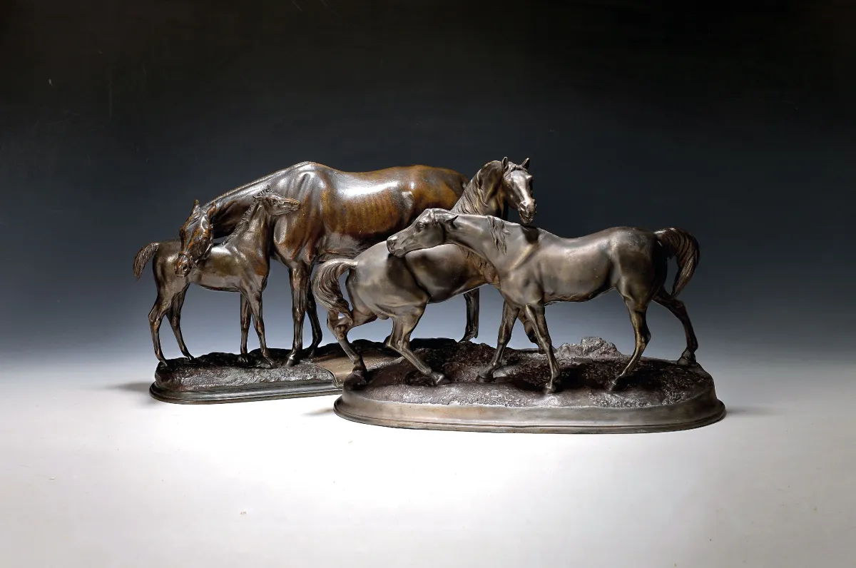 D'après Pierre Lenordez (1815-1892) et Pierre-Jules Mene (1810-1879) : paire