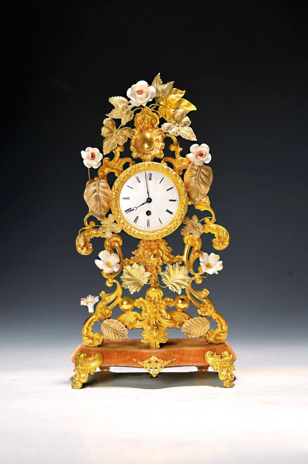 Tischuhr Lambert Paris, Frankreich, um 1900, mit eingebautem Spindeluhrwerk,