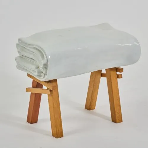 Judith van den Boom – Tabouret en porcelaine unique 'Vitrified Variables', 2012 (design)