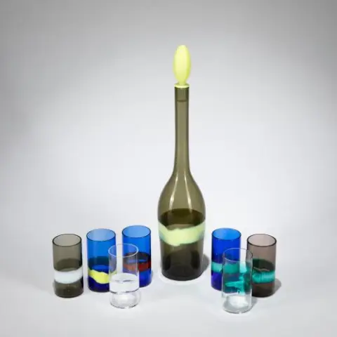 Fulvio Bianconi, Gio Ponti – Carafe avec sept verres 'Morandiana III', 1949/50
