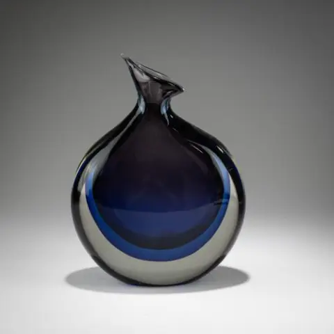 Flavio Poli – Vaas 'Sommerso grigio blu', circa 1960
