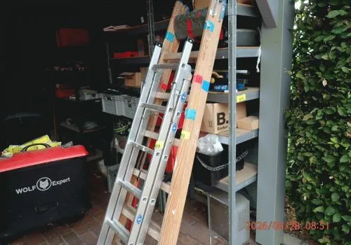1 wooden stepladder Würth, 7 steps
