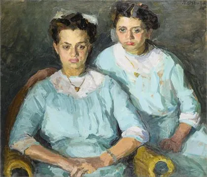 OSBERT, Alphonse (1857 Paris - 1939 同上). 艺术家女儿肖像