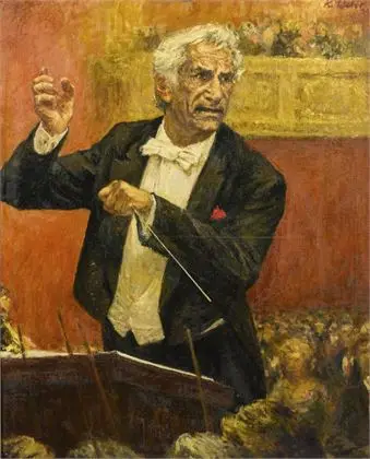 WEBER, Klaus (1928 - 2018). Portrett av Leonard Bernstein
