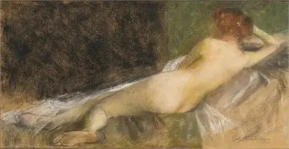 HARTMANN, Carl (1861 Heilbronn - 1927 München). Liggende akt