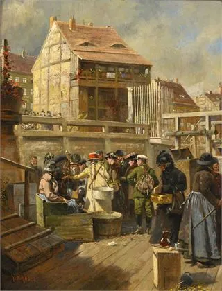 SCHÖBEL, Georg（1858 柏林 - 1928 同地）：《渔夫桥旁》