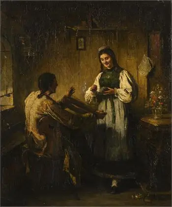 DUXA, Carl (1871 Wien - 1937 smst.). Genremotiv