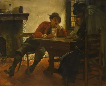 MEYER, Claus (1856 Linden - 1919 Düsseldorf): Genrescene