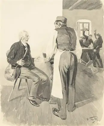 FLASHAR, Max (1855 Berlin - 1915 München). I vertshuset