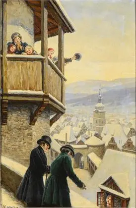 LIEBSCHER, Adolf (1857 Praha - 1919 Potstejn). Vintermorgen