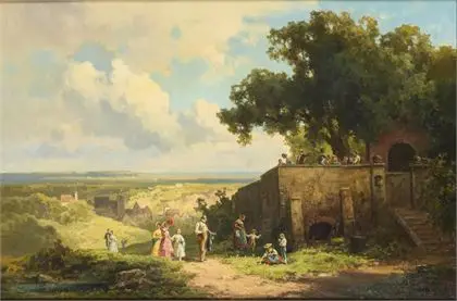 MORALT, Willy (1884 München - 1947 Lenggries). "Der Sommerkeller"
