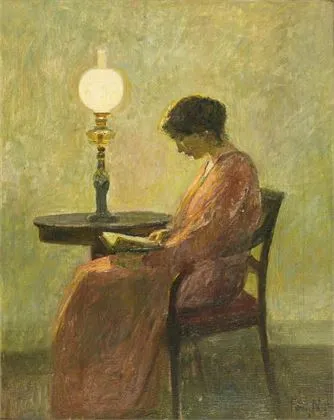 FRIIS NYBO, Povl (1869 哥本哈根 - 1929 Vejby)。阅读的女士
