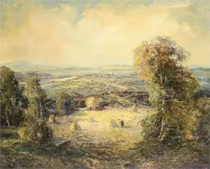 GSCHOSSMANN, Ludwig (1913 München - 1988 Tegernsee). Høstlandskab ved Tegernsee