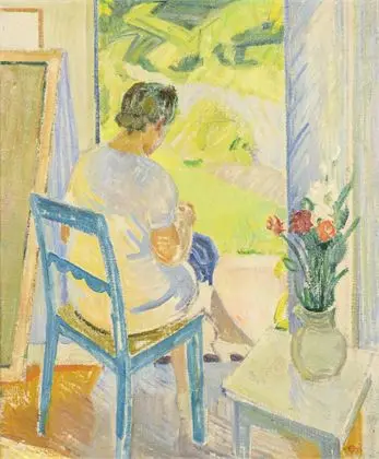 ØLUND-HANSEN, Edvard (1887 København - 1979 smst.). Dame ved vinduet