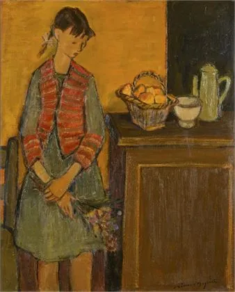SIMON-AUGUSTE, Simon (1909 马赛 - 1987 罗阿讷/卢瓦尔)：年轻女子风俗画