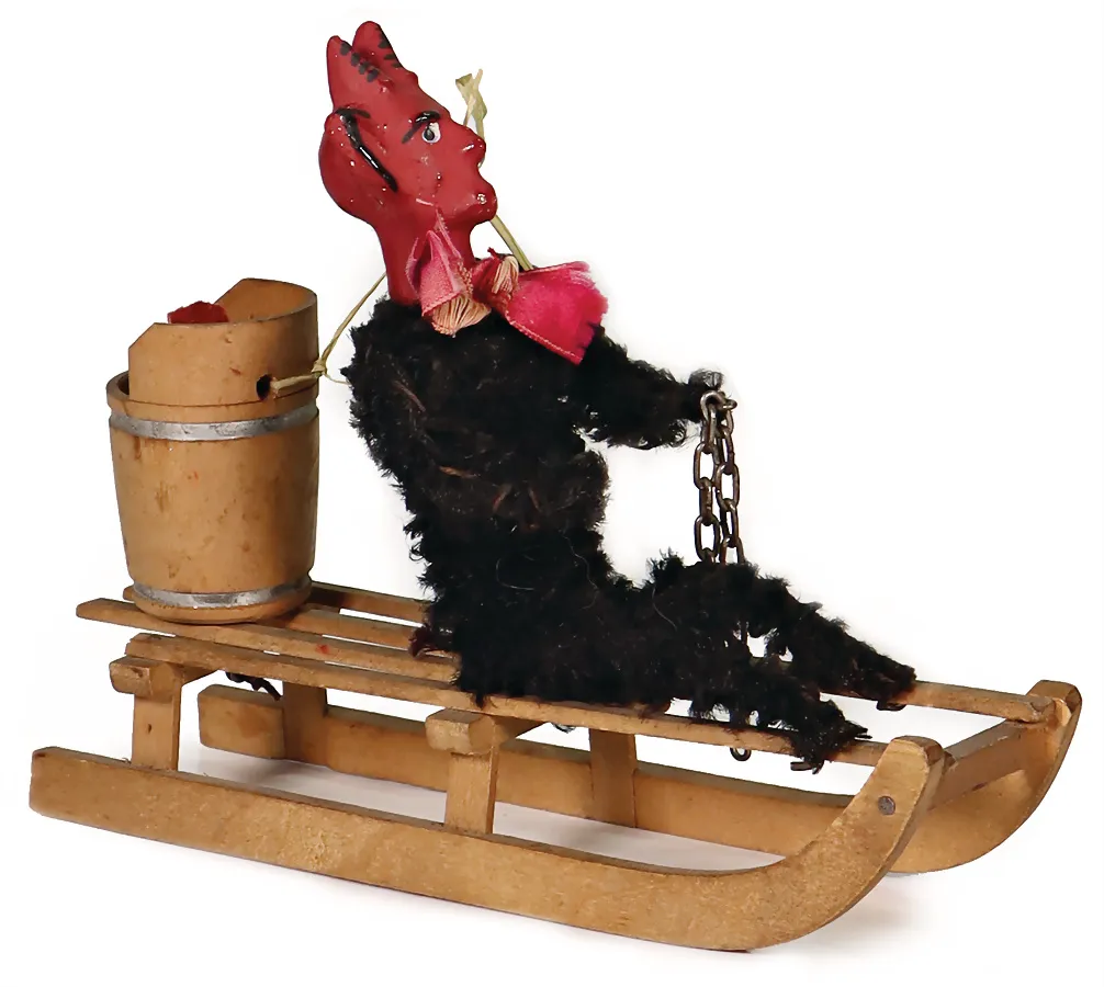 Krampus se saněmi