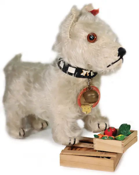STEIFF – Hund, Sealyham mit Knopf