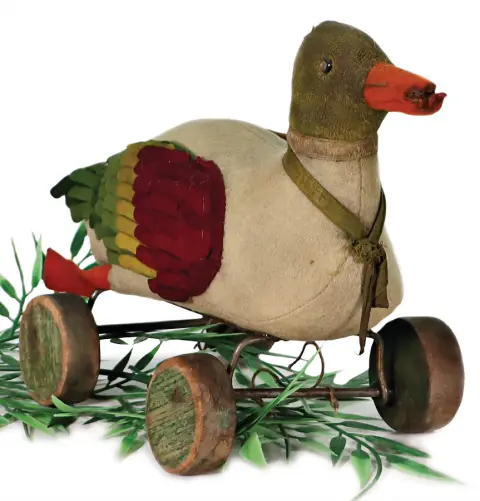 STEIFF – Wackel-Ente auf Holzexzenter-Rädern