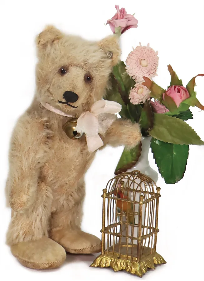 STEIFF – Teddybaby, z guzikiem
