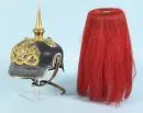 Casque à pointe d'officier bavarois avec plumet de parade