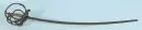 Épée de mensur – panier en fer, poignée en bois avec enroulement de corde, lame en acier courbée, L= 110 cm, début 20e s., pointe arrondie;