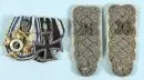 Barrette de décorations et 2 pattes d'épaule – EK 2 et croix du mérite de guerre, pattes d'épaule d'officier, 1re GM