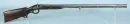 Fusil à percussion – crosse en noyer, pontet sculpté en bois, canon en acier octogonal, L= 126 cm, début 19e s.