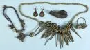 Objets asiatiques et africains, 5 pièces