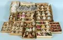 Christmas tree decorations, approx. 100 pieces – mostly glass baubles in various colours, incl. candle holders, birds, pine cones;