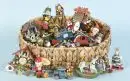 Décorations de sapin de Noël, lot – bois, polychrome, dont voitures, nounours, pères Noël, principalement "Hubrig Volkskunst GmbH" ;