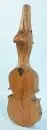 Étui à violon – noyer, en forme de violon avec crochets en fer et poignée en laiton, intérieur doublé de papier, L= 79 cm, Biedermeier, 19e s.
