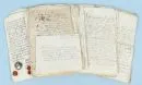 Manuscrits, lot – divers documents, certains avec signature "von Münchhausen", 17e/18e s., certains endommagés