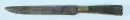 Knife - Horn handle with brass mounts, steel blade with engraved name "Johannes Wirzberga", L= 28 cm, probably 17th c.