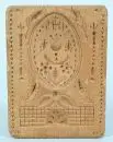 Modèle – bois, décorations sculptées avec monogramme du Christ, 16 x 11,5 cm, probablement début 19e s.