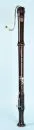 Instrument de musique - flûte basse – bois, teinté brun, clés et embouchure en métal, L= 98 cm, traces d'usure