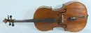 Instrument de musique - Violoncelle – Corps en bois avec chevalet ébonisé, H= 126 cm, traces d'usure, sans archet, avec étui