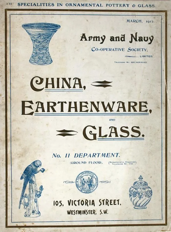 Army and Navy. – China, Earthenware, and Glass